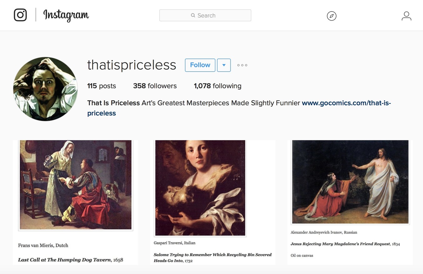 Follow That Is Priceless on Instagram!